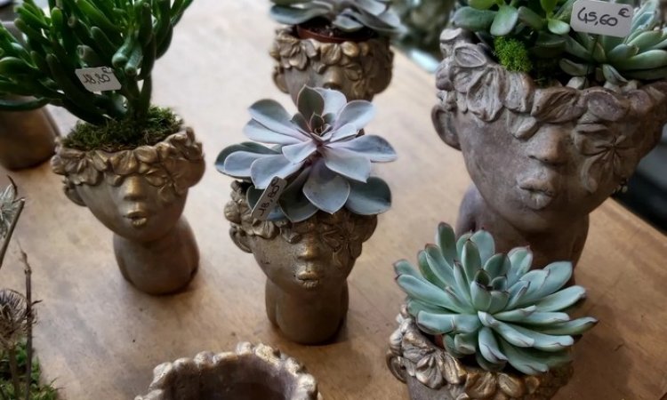 Nouveauté à la boutique Fleurs et sens. De jolis visages apportent un peu de poésie au Puy-en-Velay